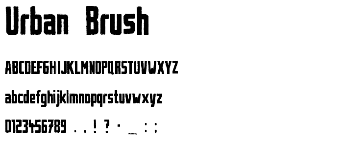 Urban Brush font